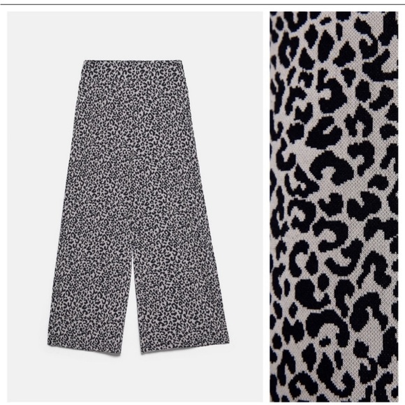 Brand new without tags awesome Zara and animal print knit pants size medium - Picture 6 of 6